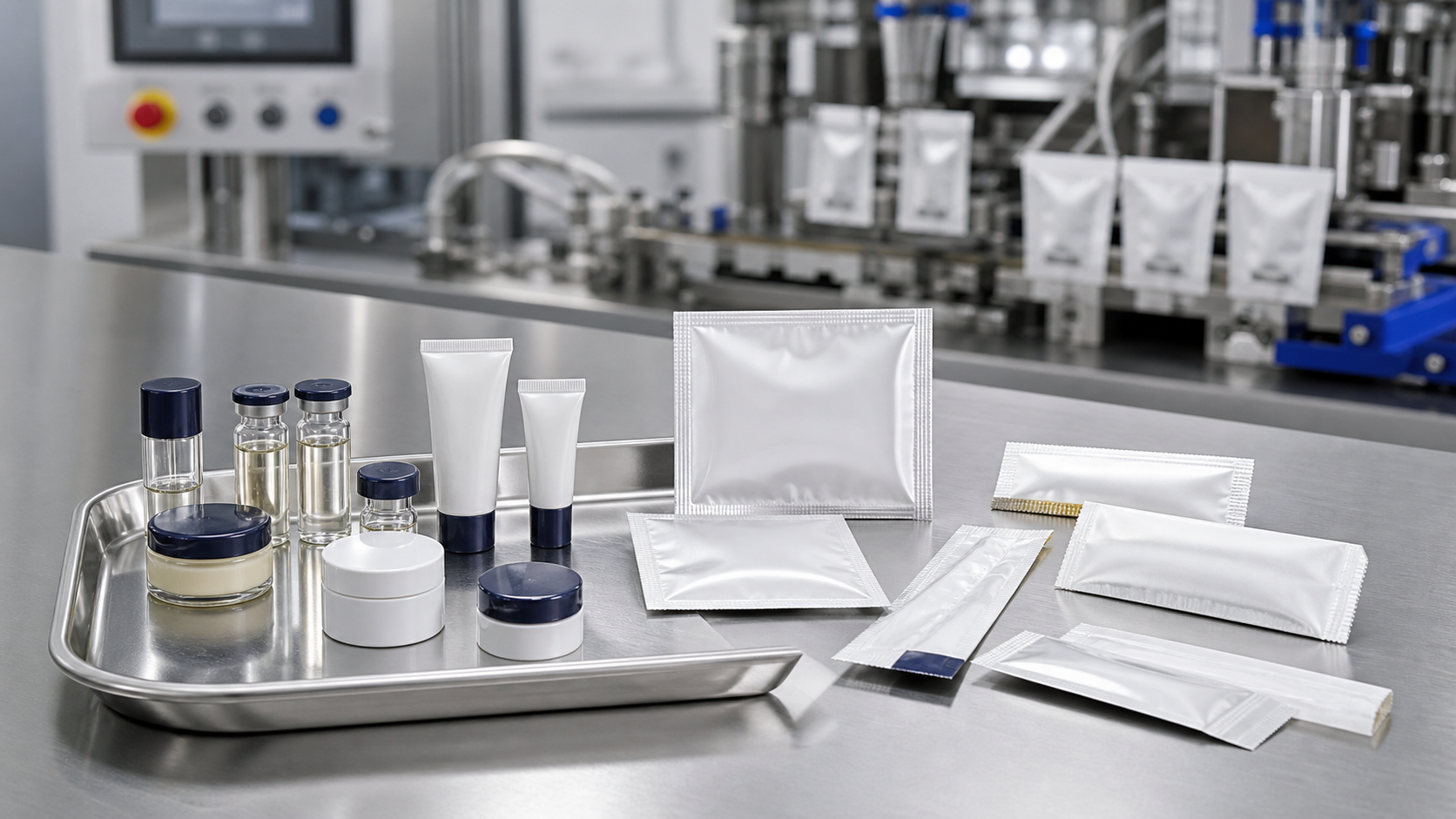 Gama de formatos monodosis y muestras promocionales en sachets, mini tubos, sticks y viales